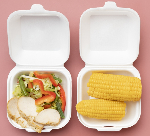 SKD-07A Contenedor de comida compostable pequeño de 6 pulgadas